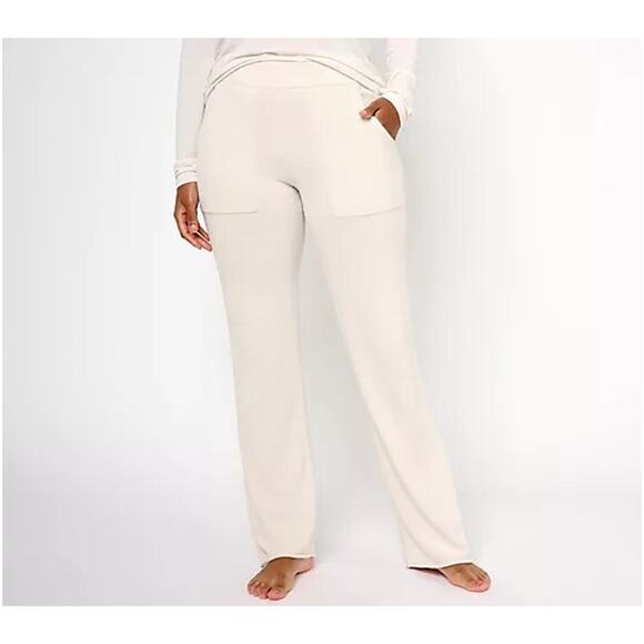 Barefoot Dream Petite Cozy Chic Ultra Lite Wide Leg Pant Almon Petite 2X A003090